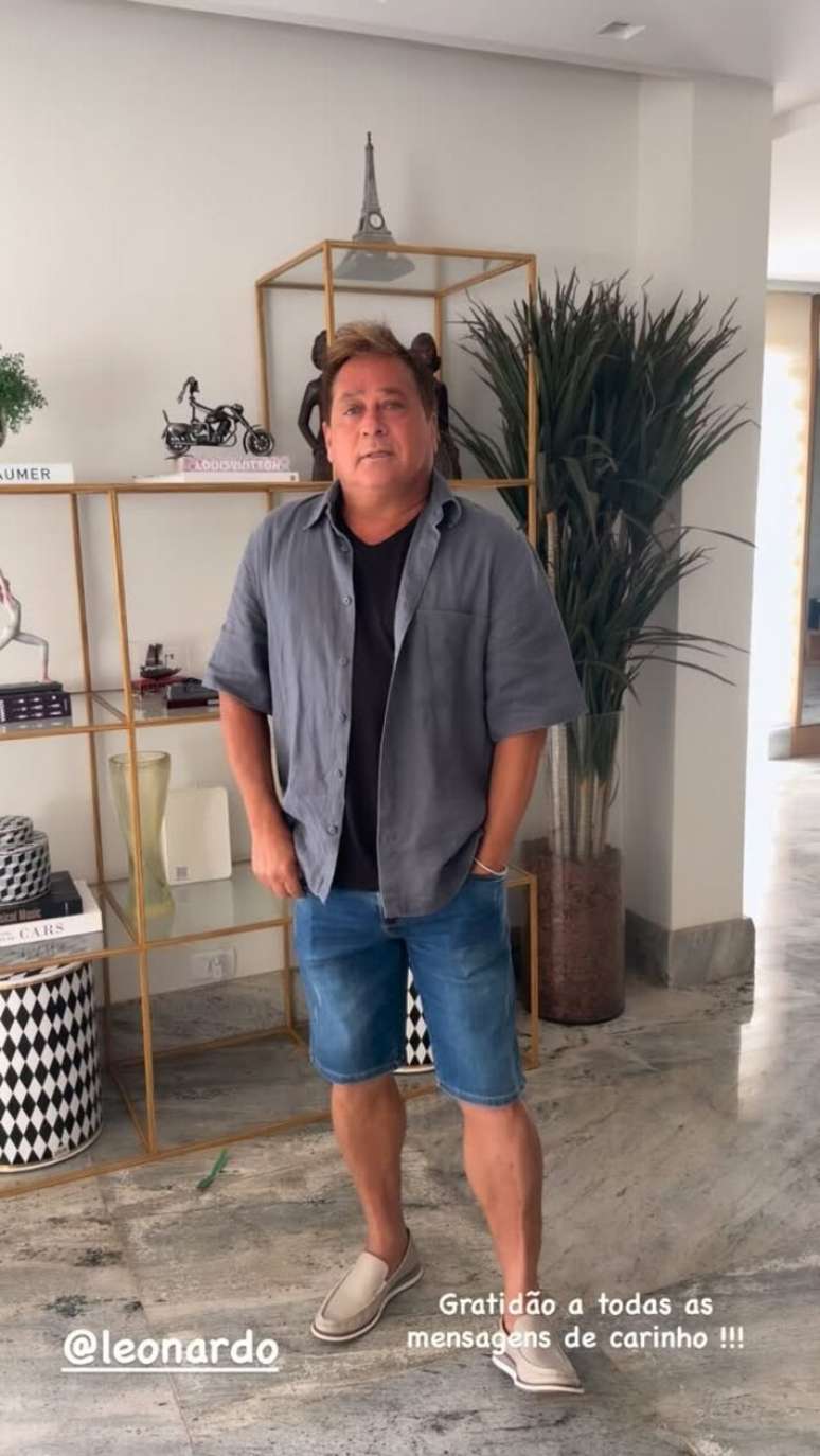Leonardo atualizou o público sobre sua alta hospitalar após quadro de gastroenterite e desidratação