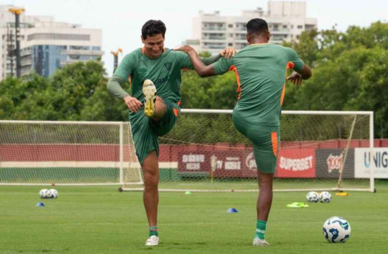 Germán Cano em treino do Fluminense –