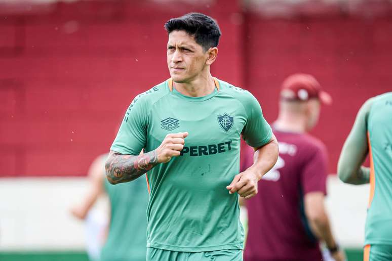 Germán Cano em treino do Fluminense –
