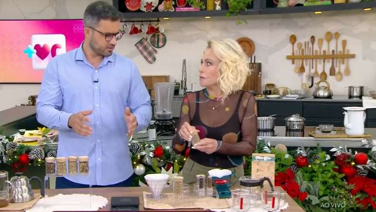 Alberto Martins e Ana Maria Braga no Mais Você (Reprodução/TV Globo)