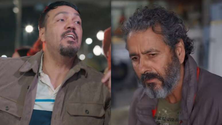 Misael (Belo) e Joaquim (Marcos Palmeira) de Três Graças (Reprodução/TV Globo)