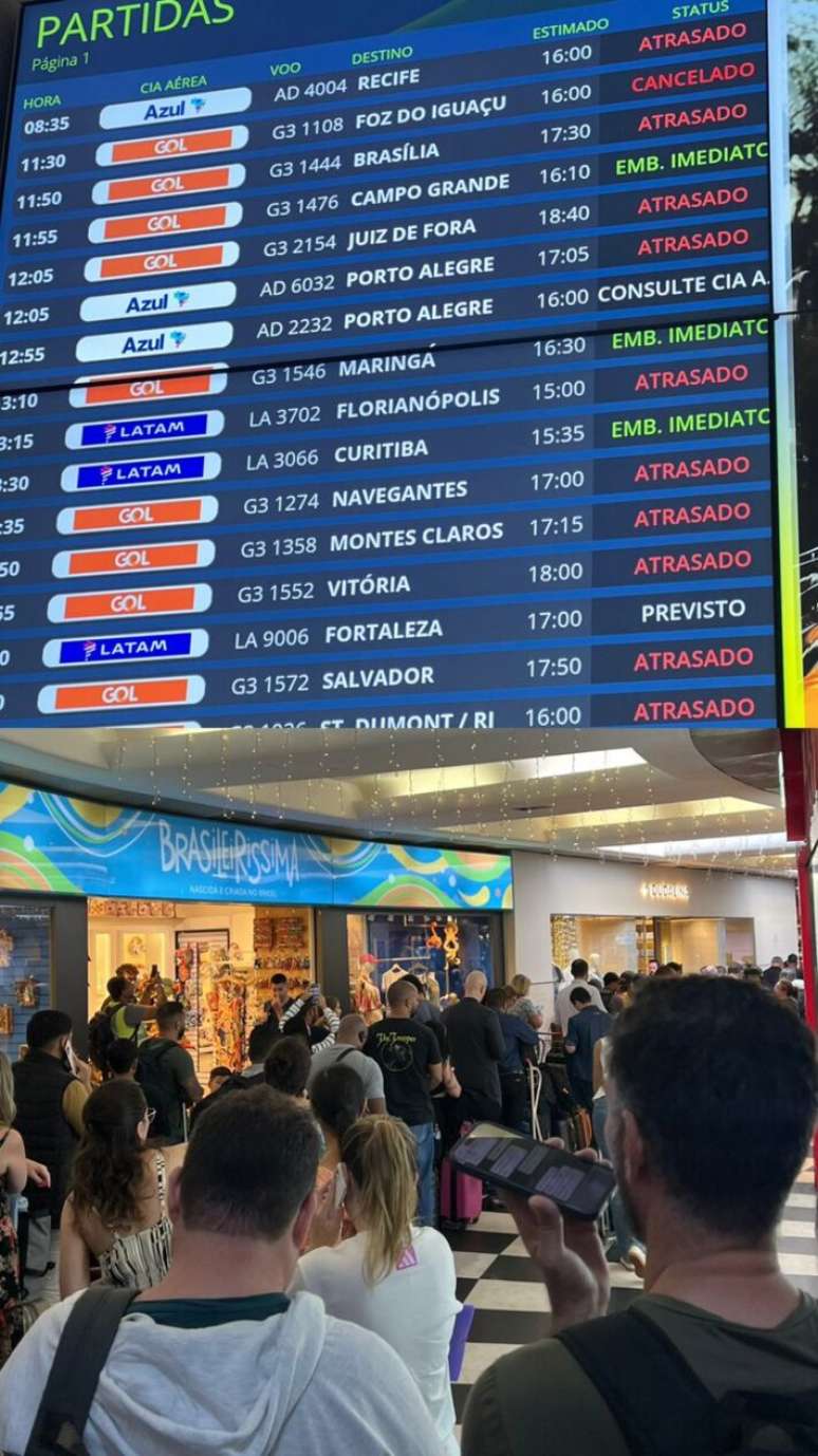 Mais de 120 voos foram cancelados em Congonhas até as 17h30 desta quarta-feira, 10