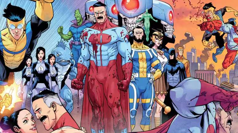  Invincible (de Robert Kirkman) apresenta um jovem herói em um universo violento e complexo.