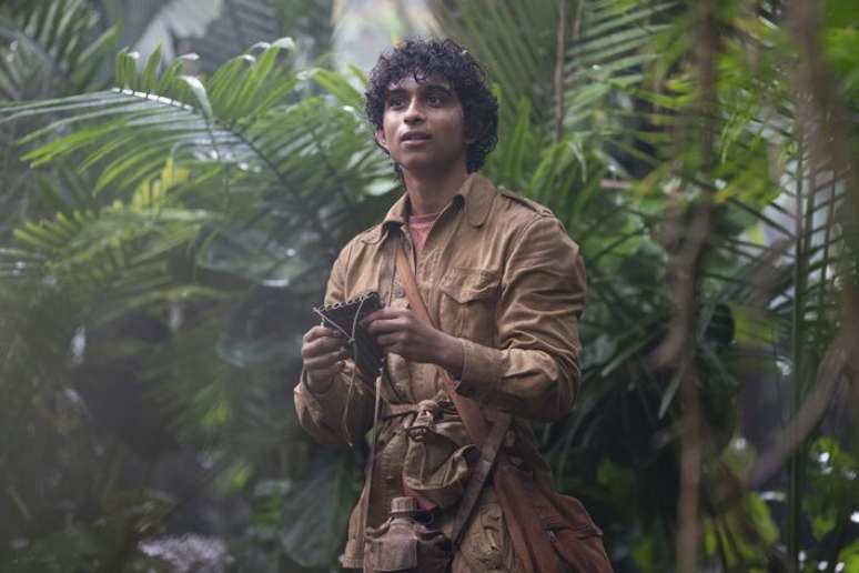 Aryan Simhadri (Grover) na segunda temporada de 'Percy Jackson e Os Olimpianos'.