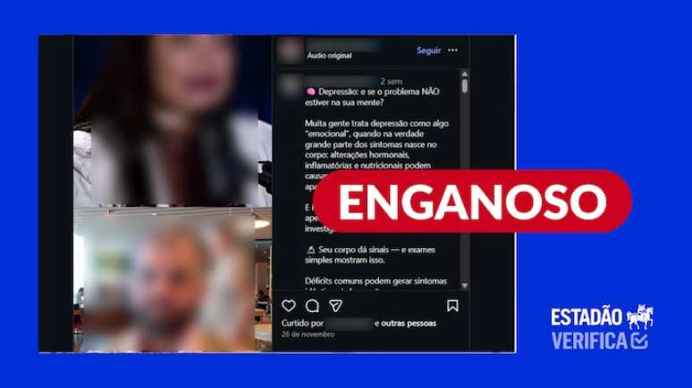 Suplementação de vitaminas e ferro não é indicada para tratamento de depressão