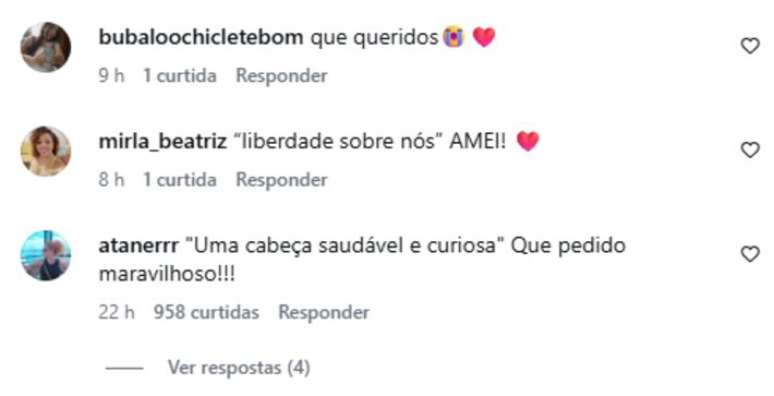 Comments from Internet users on the requests of the residents of Retiro dos Artistas