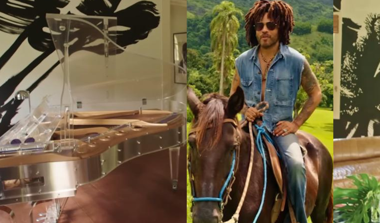 Sala de massagem, piano transparente e móveis de Andy Warhol: a fazenda milionária de Lenny Kravitz no Brasil que está aberta para hóspedes.