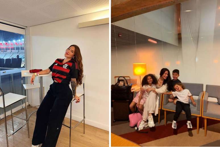 Isa Ranieri viaja com os filhos