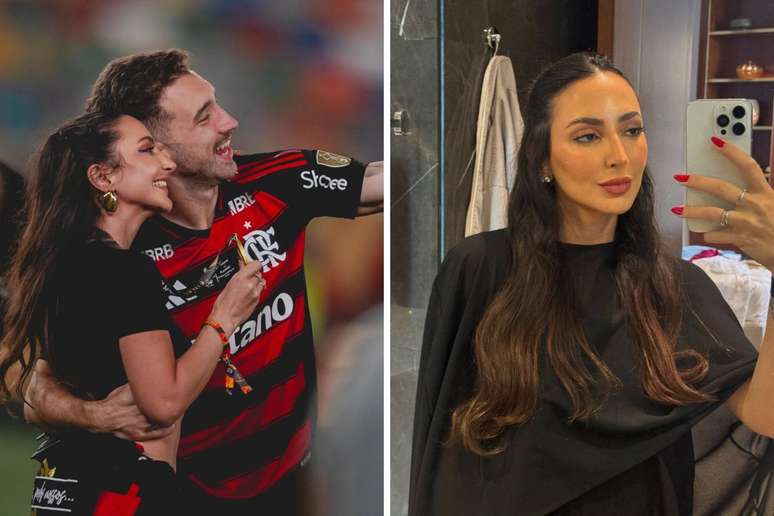 Léo Ortiz e sua noiva