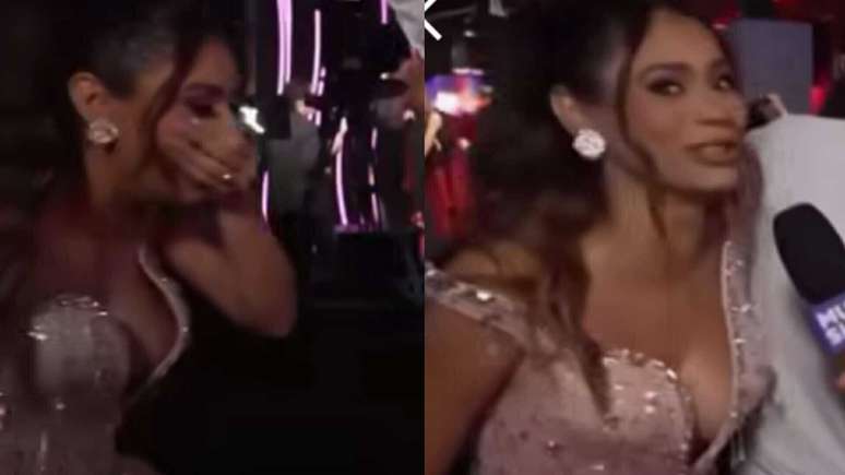 Ao vivo, Lexa reage ao ver look inusitado da irmã, Wenny