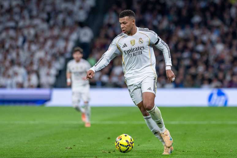 Kylian Mbappé (Real Madrid) durante jogo contra o Celta de Vigo, no dia 08.12.2025 