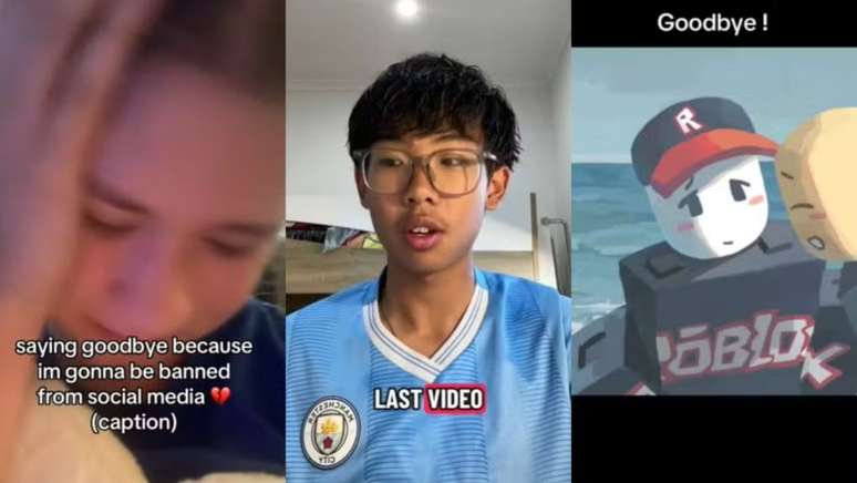 Adolescentes na Austrália fizeram posts se despedindo do TikTok, devido ao banimento de contas de menores de 16 anos