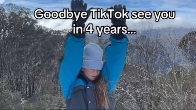 Adolescentes na Austrália fizeram posts se despedindo do TikTok, devido ao banimento de contas de menores de 16 anos