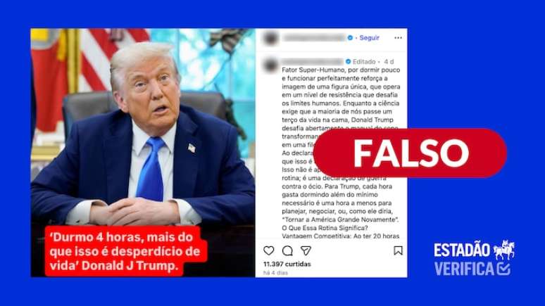 Trump, hoje com 79 anos de idade, é a pessoa mais idosa a ser eleita para a presidência dos Estados Unidos. Em matéria do mês passado, o jornal New York Times revelou sinais de fadiga do presidente em sua rotina pública.