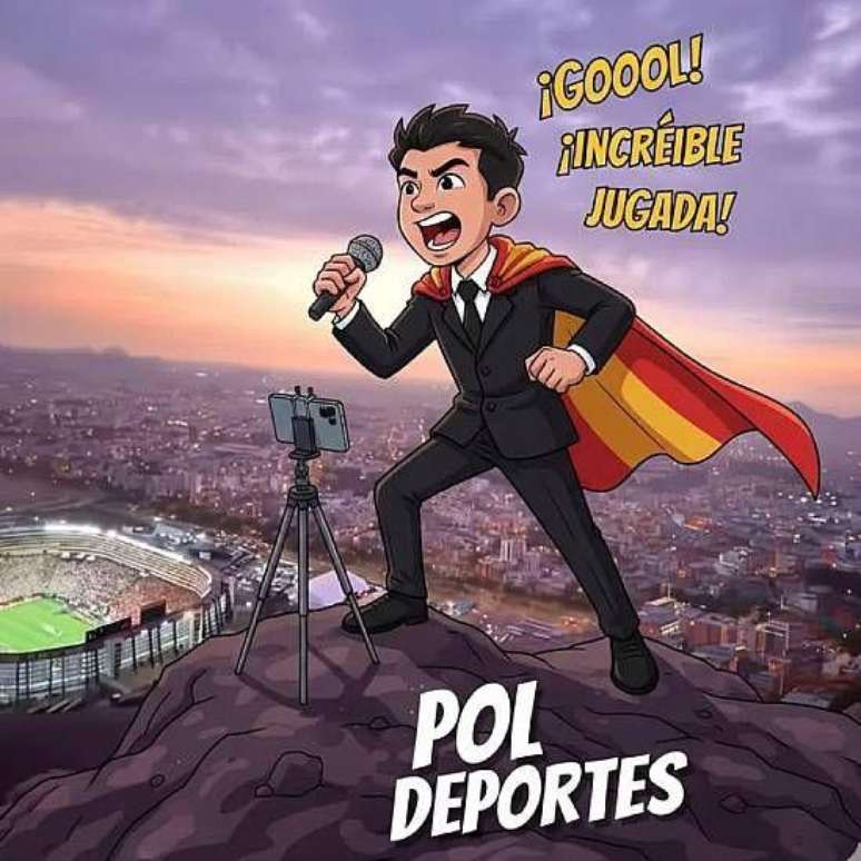 Cliver transmitiu a final da Copa Libertadores do alto de um morro com vista para o Est&aacute;dio Monumental de Lima