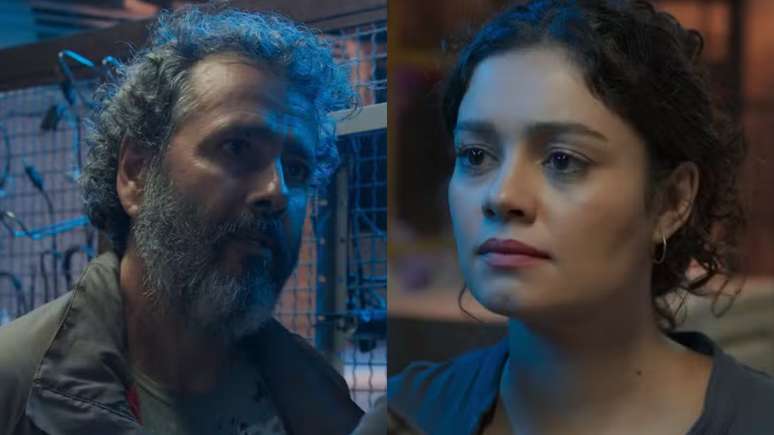 Joaquim (Marcos Palmeira) e Gerluce (Sophie Charlotte) de Três Graças (Reprodução/TV Globo)