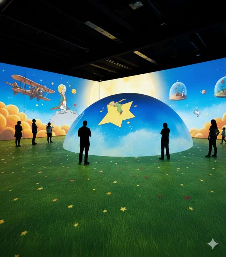 Sala 360º utiliza tecnologia de ponta para transportar o visitante ao universo do livro