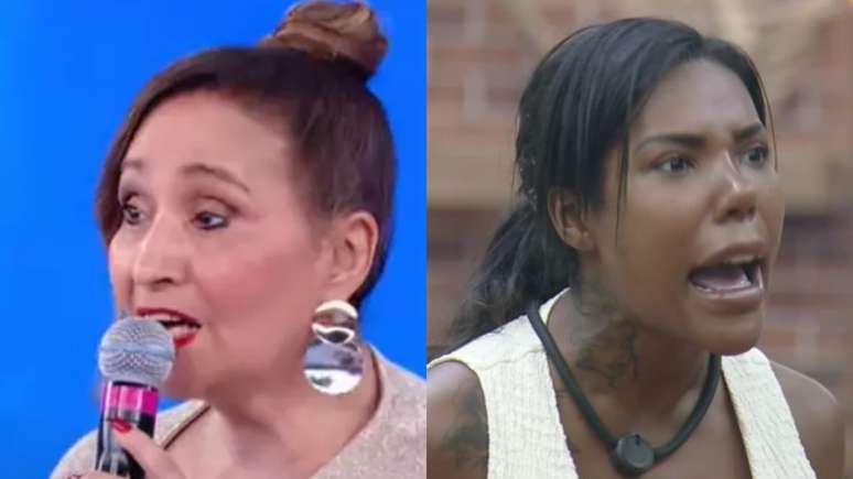 Sonia Abrão e Carol Lekker, particpante de A Fazenda 17 (Reprodução/SBT/Record)