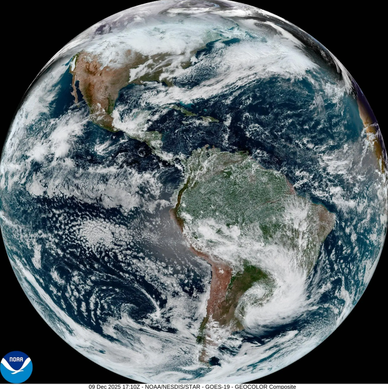 Imagem da Nasa mostra tamanho do ciclone extratropical que atingiu o Sul e o Sudeste do Brasil