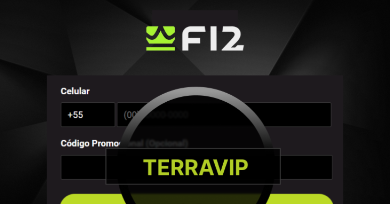 O código promocional F12 Bet para hoje é TERRAVIP