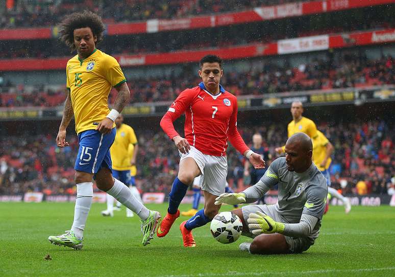 Jefferson em jogo da Sele&ccedil;&atilde;o Brasileira, em 2015