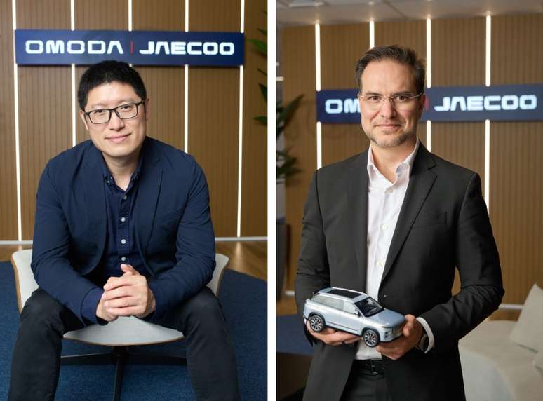 Hu Peng (CEO) e Roger Corassa (VP): dobradinha sino-brasileira