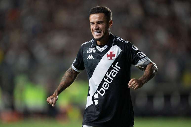 Philippe Coutinho (Vasco da Gama) celebrando seu gol contra o Internacional, no dia 28.11.2025 