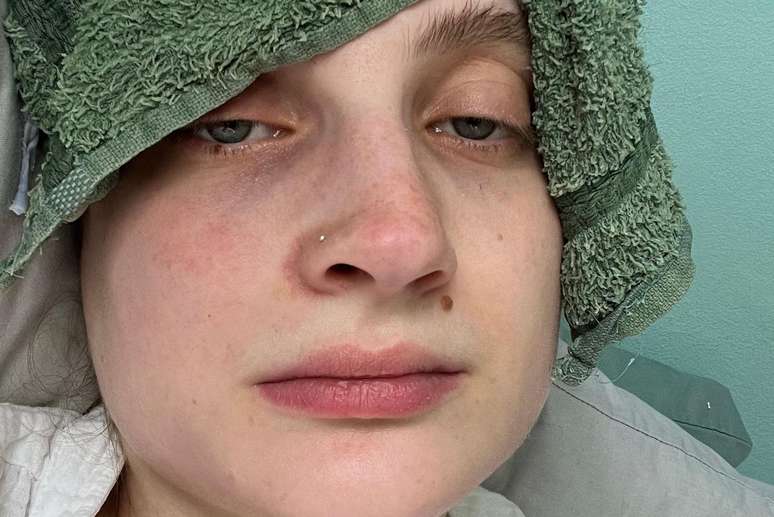 Ella Marcham teve dificuldade para cuidar de suas duas crian&ccedil;as pequenas enquanto estava gr&aacute;vida dos g&ecirc;meos