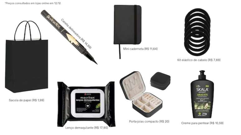 Op&ccedil;&otilde;es de produtos pretos para a din&acirc;mica da confraterniza&ccedil;&atilde;o das cores