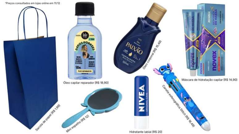 Sugest&otilde;es de presentes azuis para a din&acirc;mica das cores