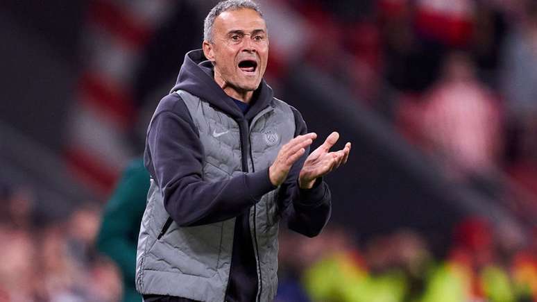 Luis Enrique durante jogo do PSG