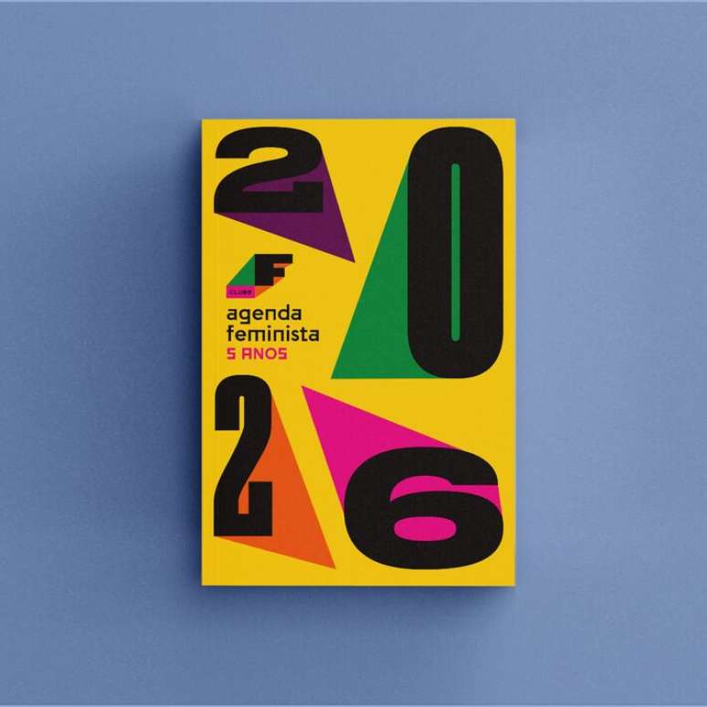 Agenda Feminista Clube F. 2026 celebra os cinco anos do Clube F. Criado pela editora Bazar do Tempo