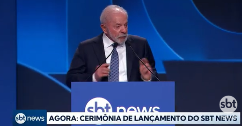 Lula esteve no lançamento do SBT News