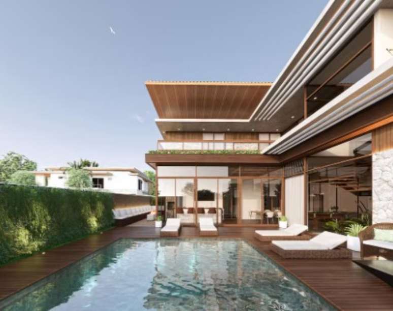 &Aacute;rea externa da mans&atilde;o projetada para Jo&atilde;o Gomes