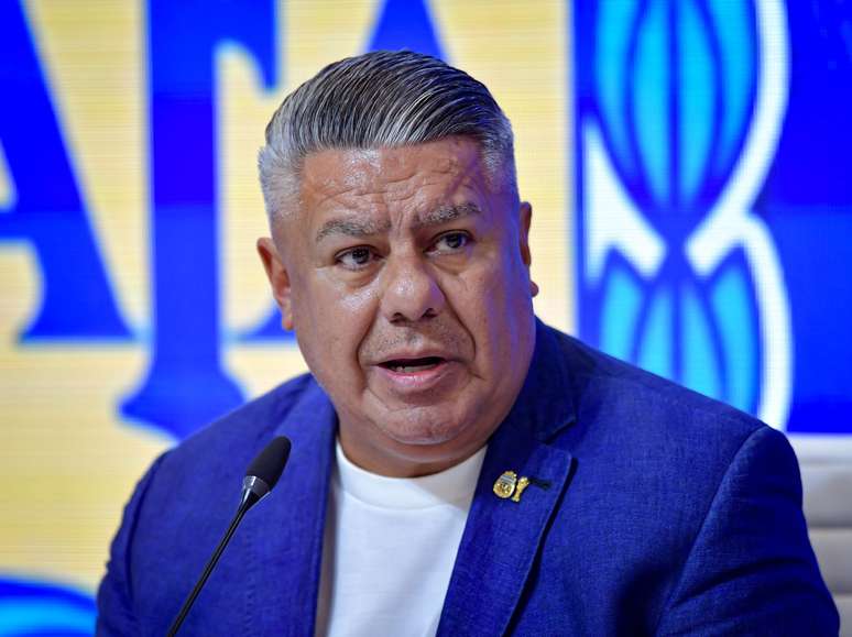 Claudio Tapia, presidente da AFA. (Photo by Marcelo Endelli/Getty Images)