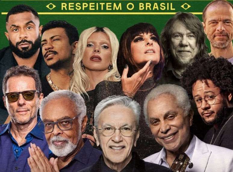 Ato contra o Congresso reúne artistas em Copacabana