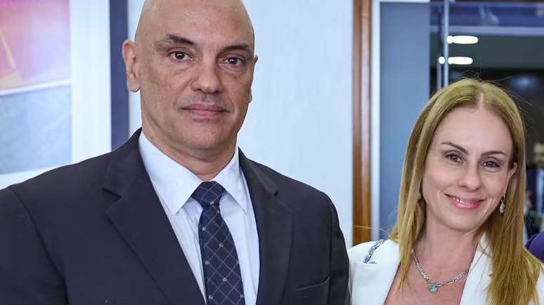 Alexandre de Moraes e a esposa Viviane Barci de Moraes