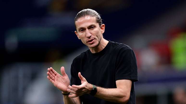 Filipe Luis na partida do Flamengo contra o Pyramids