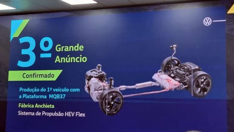 Em an&uacute;ncio na f&aacute;brica da Anchieta (SP), Volkswagen confirma modelos h&iacute;bridos flex no Brasil a partir de 2026