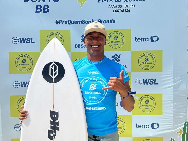 Cauã Costa, embaixador da etapa da Praia do Futuro, exaltou o pico de surfe após se classificar para a próxima rodada do QS da WSL em Fortaleza