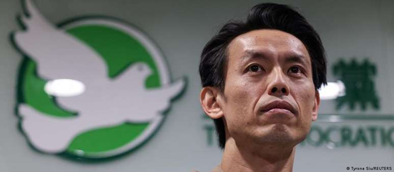 Presidente do Partido Democrático, Lo Kin-hei, em abril passado