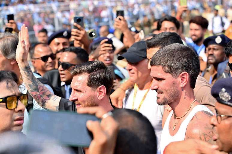 Messi, Luis Su&aacute;rez e Rodrigo de Paul marcaram presen&ccedil;a em evento na &Iacute;ndia &ndash;