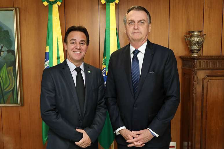 Photo of the meeting between Adilson Barroso and the president at the time, Jair Bolsonaro (PL), on 04/26/2019. At the time, Adilson was national chairman of the Patriot Party.