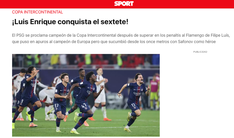 Luis Enrique deu o tom do relato do catal&atilde;o Sport