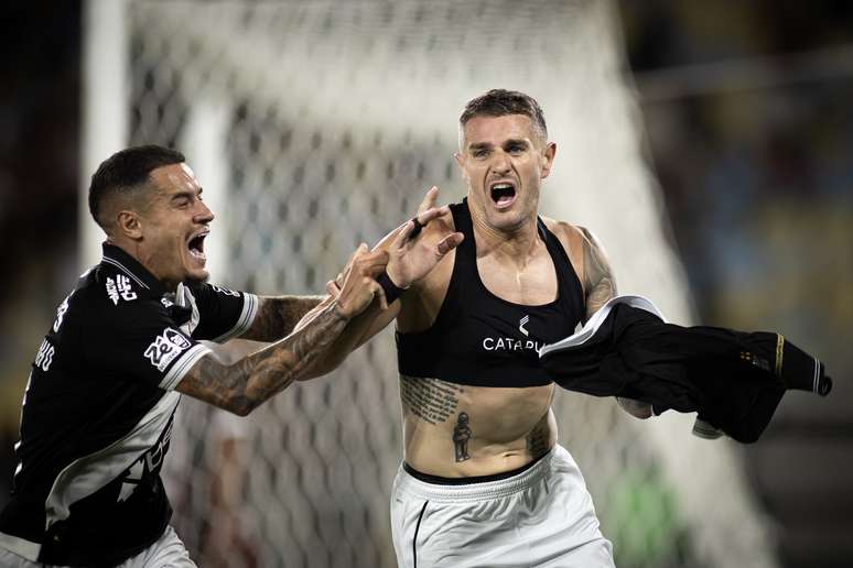 A explos&atilde;o de Vegetti no gol da vit&oacute;ria sobre o Fluminense. 