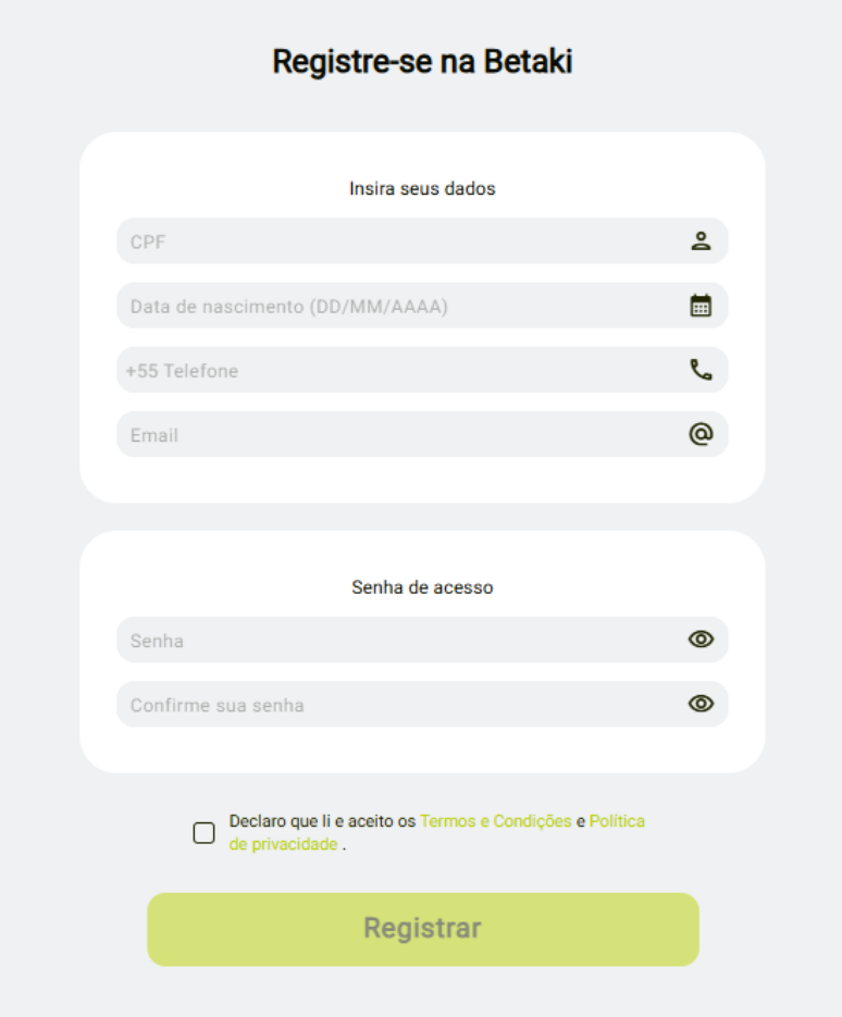 O processo de cadastro na BetAki &eacute; simples e intuitivo