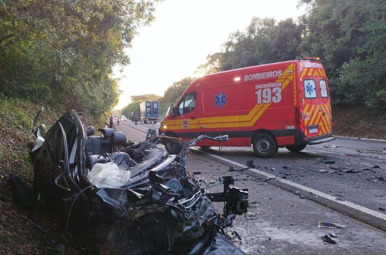 Acidente ocorreu na rodovia BR-282, na altura de Varge&atilde;o (SC)