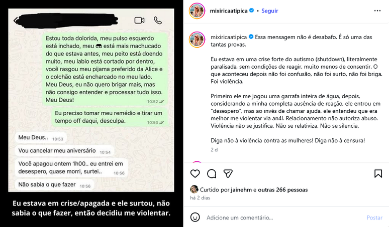 &ldquo;N&atilde;o era incomum. N&atilde;o foram nem uma, nem duas vezes, que acordei e ele estava transando comigo dormindo", relatou Ja&iacute;ne &agrave; reportagem