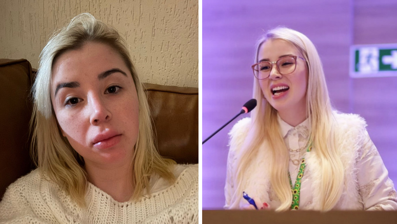 Registro de Ja&iacute;ne durante e antes do relacionamento. A&eacute;m de advogada, ela &eacute; palestrante e se mantia como uma voz ativa nos temas de inclus&atilde;o e diversidade