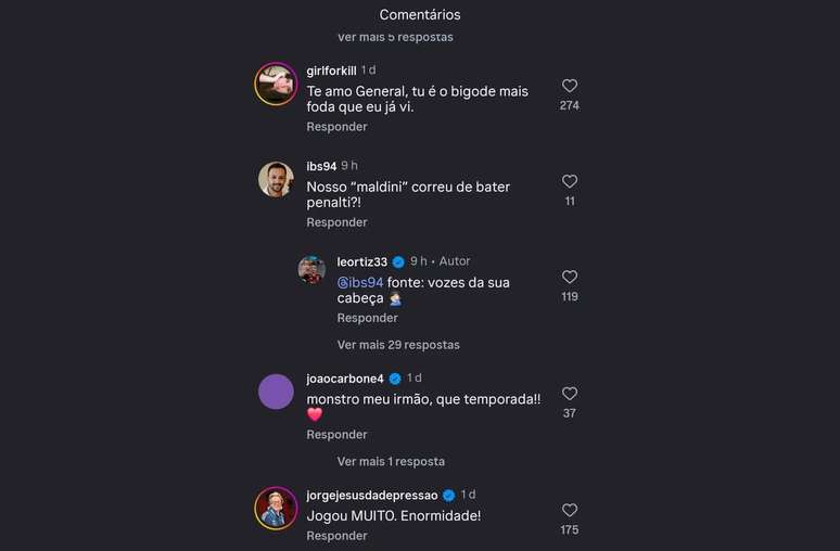 Zagueiro responde torcedor do Flamengo no Instagram &ndash;